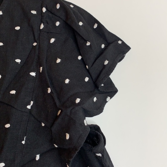 Loft Women’s Black and White Embroidered Dot Shirt - Picture 5 of 11